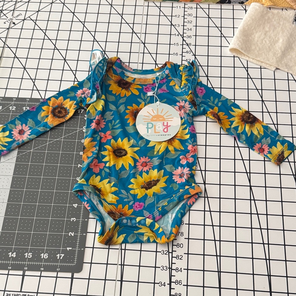 Little Sleepies Colorful Floral Baby Bodysuit
